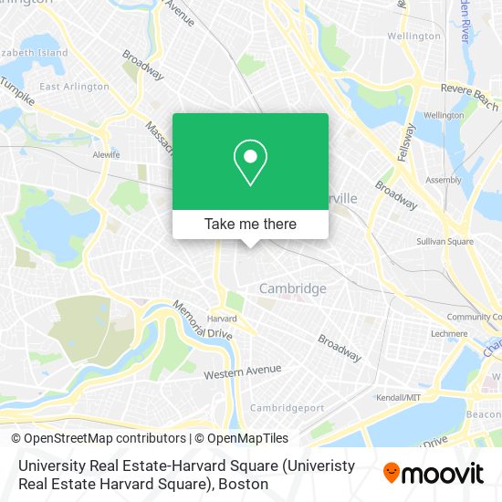 University Real Estate-Harvard Square map