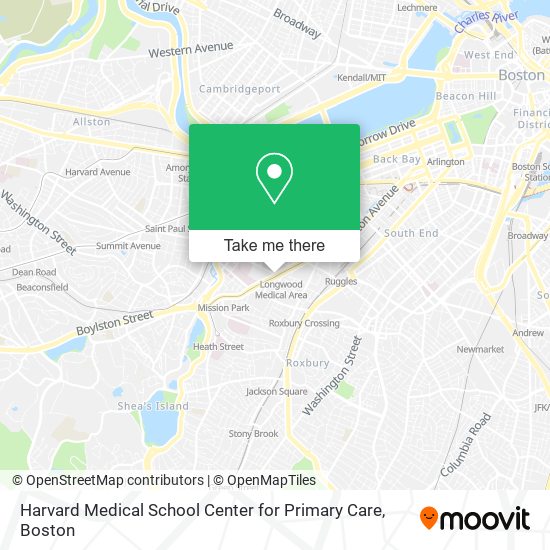 Harvard Medical School Center for Primary Care map