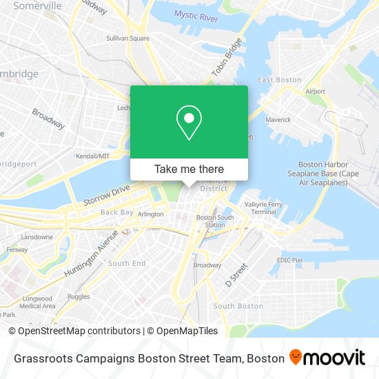 Mapa de Grassroots Campaigns Boston Street Team