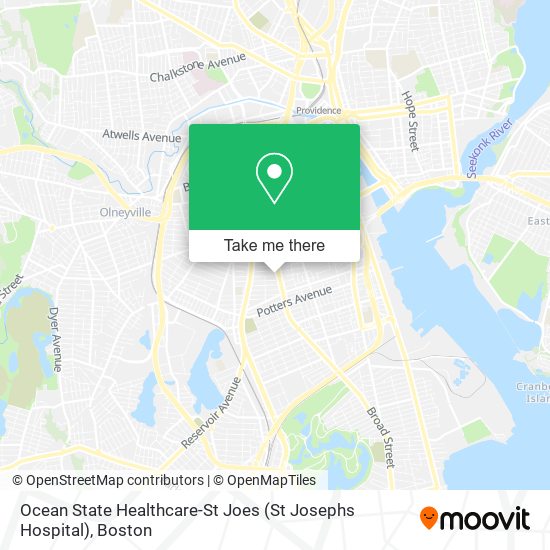 Ocean State Healthcare-St Joes (St Josephs Hospital) map