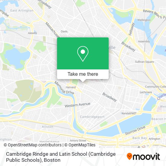 Mapa de Cambridge Rindge and Latin School (Cambridge Public Schools)