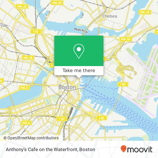 Anthony's Cafe on the Waterfront map