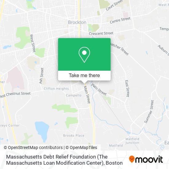 Mapa de Massachusetts Debt Relief Foundation (The Massachusetts Loan Modification Center)