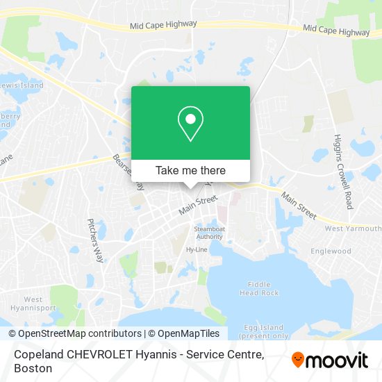 Mapa de Copeland CHEVROLET Hyannis - Service Centre