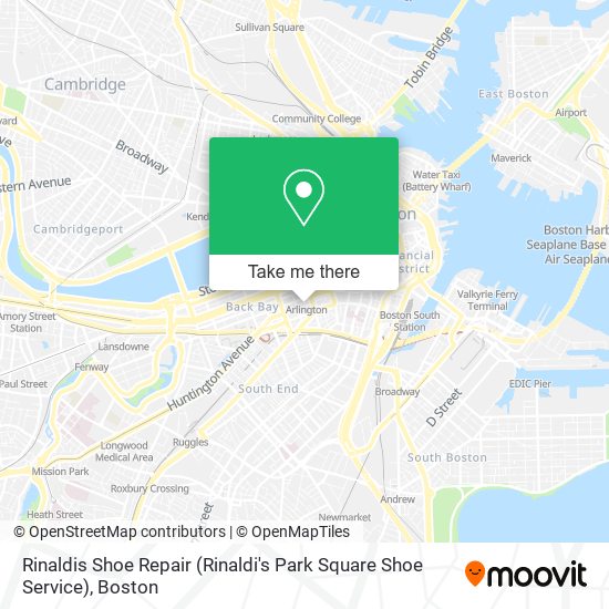 Rinaldis Shoe Repair (Rinaldi's Park Square Shoe Service) map