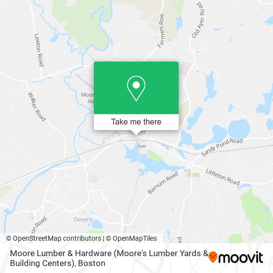 Mapa de Moore Lumber & Hardware (Moore's Lumber Yards & Building Centers)