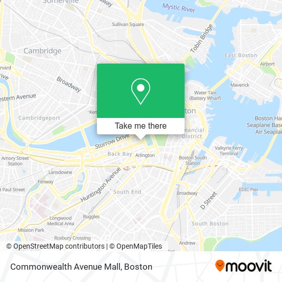 Commonwealth Avenue Mall map