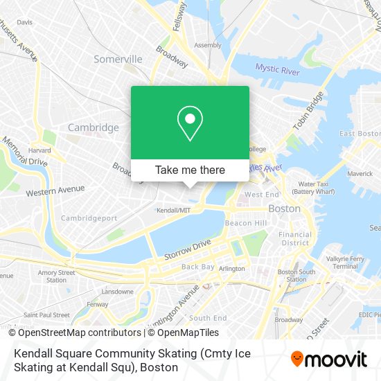 Mapa de Kendall Square Community Skating (Cmty Ice Skating at Kendall Squ)