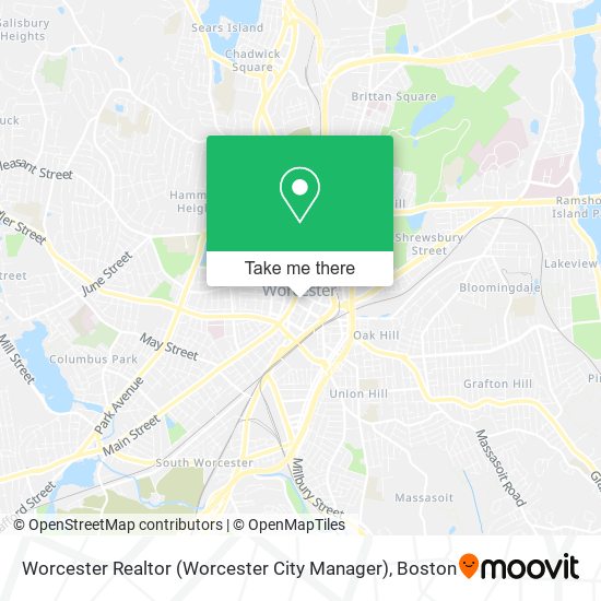 Worcester Realtor (Worcester City Manager) map