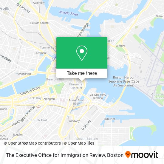 The Executive Office for Immigration Review map