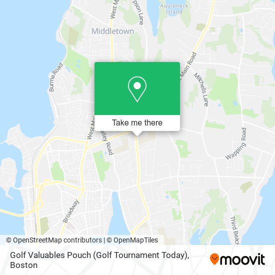 Golf Valuables Pouch (Golf Tournament Today) map