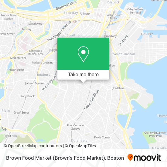 Mapa de Brown Food Market