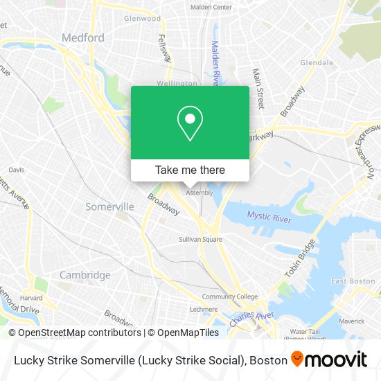 Lucky Strike Somerville (Lucky Strike Social) map