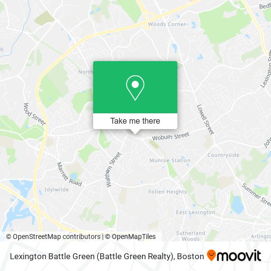 Mapa de Lexington Battle Green (Battle Green Realty)