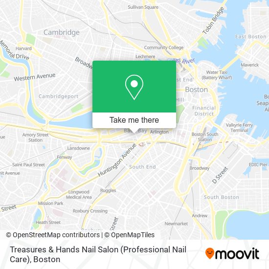 Mapa de Treasures & Hands Nail Salon (Professional Nail Care)