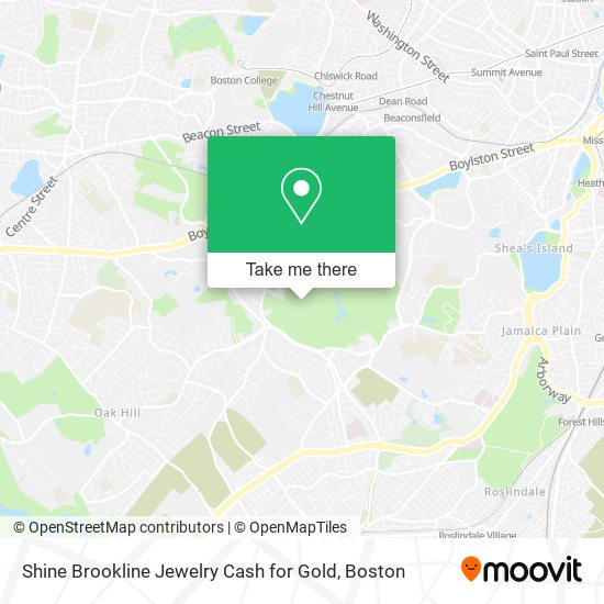 Shine Brookline Jewelry Cash for Gold map