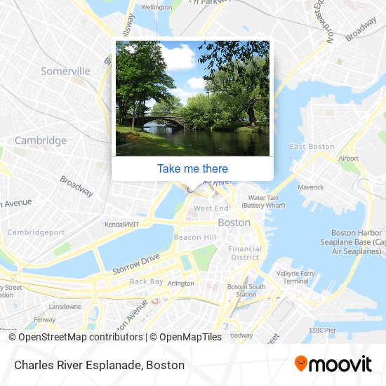 Mapa de Charles River Esplanade