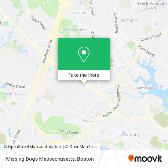 Missing Dogs Massachusetts map