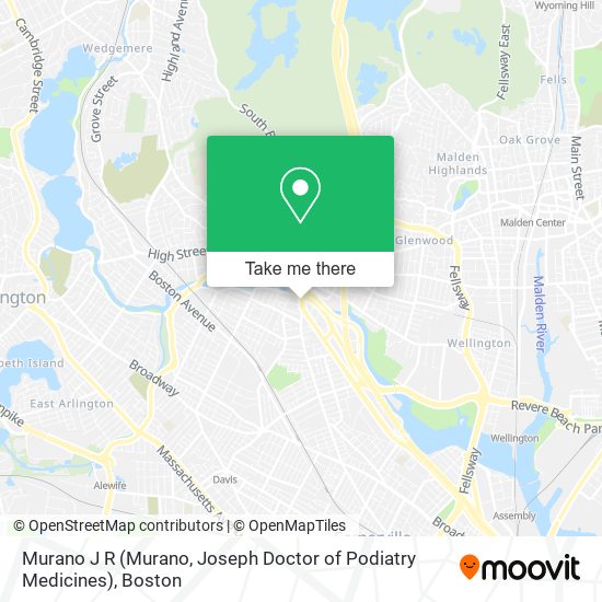 Murano J R (Murano, Joseph Doctor of Podiatry Medicines) map