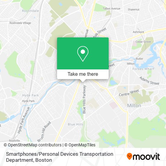 Smartphones / Personal Devices Transportation Department map