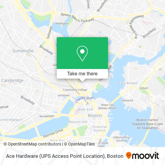 Mapa de Ace Hardware (UPS Access Point Location)