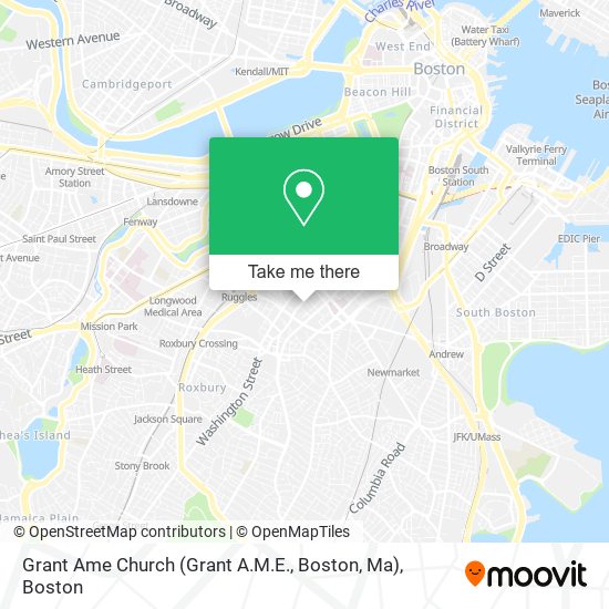 Mapa de Grant Ame Church (Grant A.M.E., Boston, Ma)