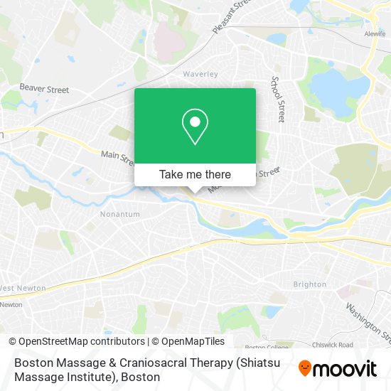 Mapa de Boston Massage & Craniosacral Therapy (Shiatsu Massage Institute)