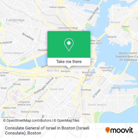 Mapa de Consulate General of Israel in Boston (Israeli Consulate)