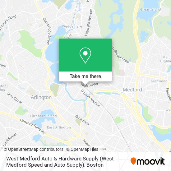 West Medford Auto & Hardware Supply (West Medford Speed and Auto Supply) map