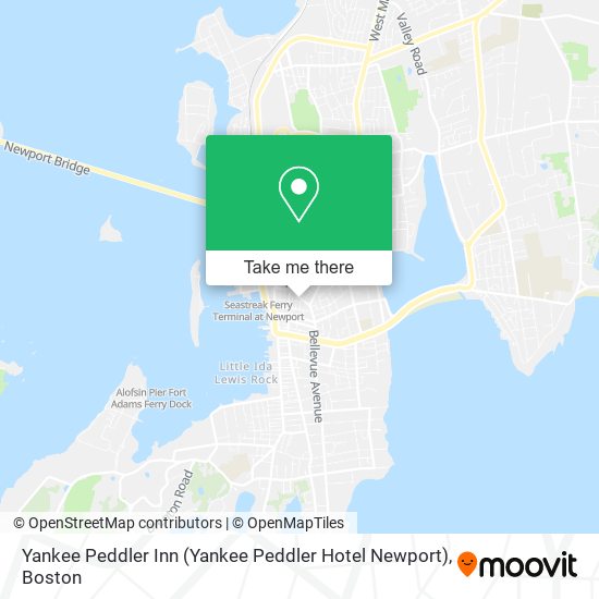 Mapa de Yankee Peddler Inn (Yankee Peddler Hotel Newport)