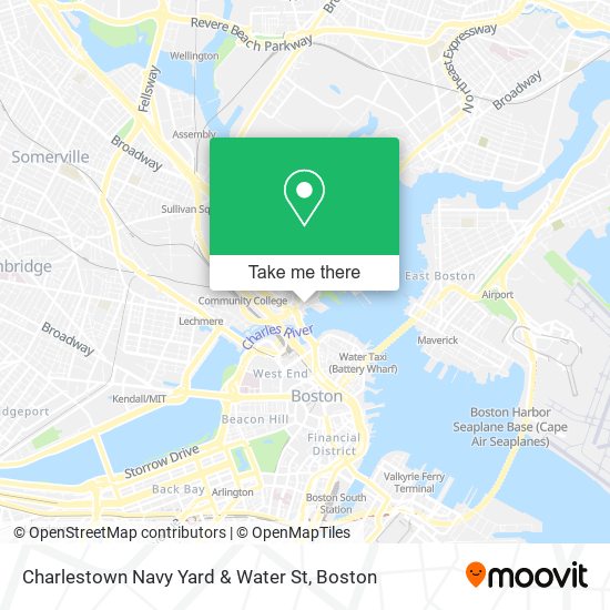 Charlestown Navy Yard & Water St map