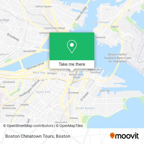 Mapa de Boston Chinatown Tours