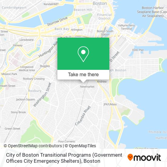 City of Boston Transitional Programs (Government Offices City Emergency Shelters) map