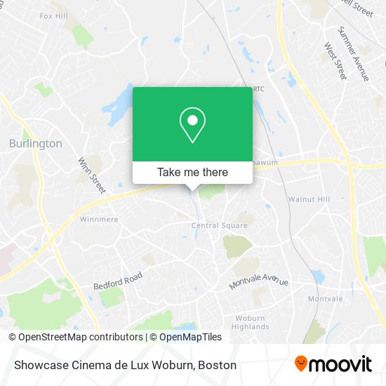 Showcase Cinema de Lux Woburn map