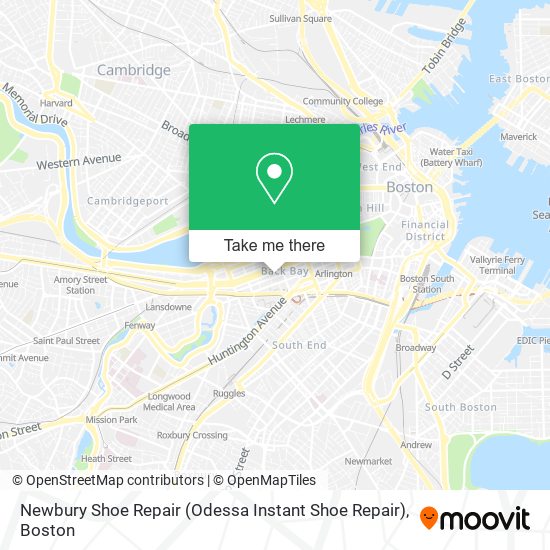 Mapa de Newbury Shoe Repair (Odessa Instant Shoe Repair)