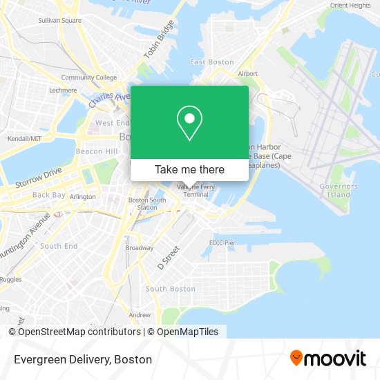 Mapa de Evergreen Delivery