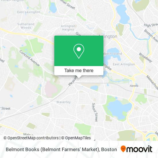 Mapa de Belmont Books (Belmont Farmers' Market)