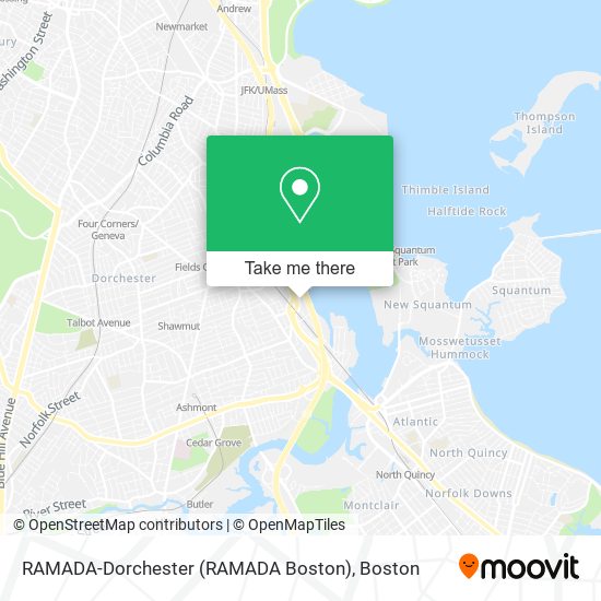 Mapa de RAMADA-Dorchester (RAMADA Boston)