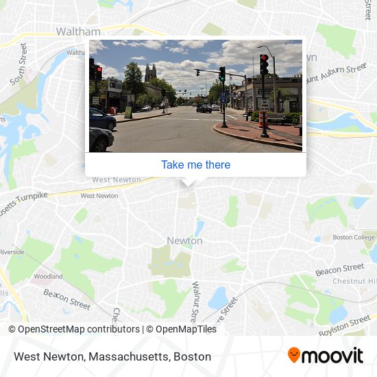 West Newton, Massachusetts map