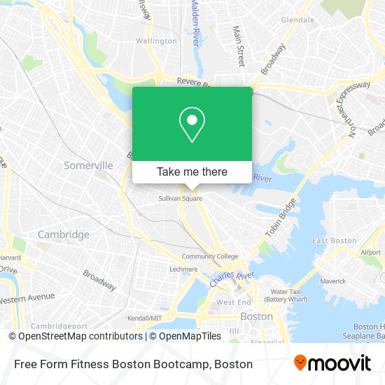 Mapa de Free Form Fitness Boston Bootcamp