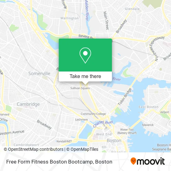 Free Form Fitness Boston Bootcamp map