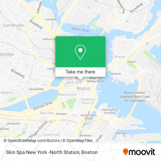 Skin Spa New York -North Station map