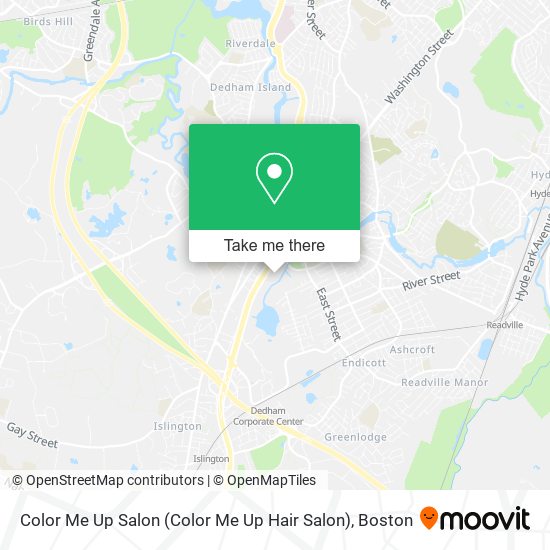 Mapa de Color Me Up Salon