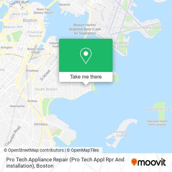 Pro Tech Appliance Repair (Pro Tech Appl Rpr And installation) map