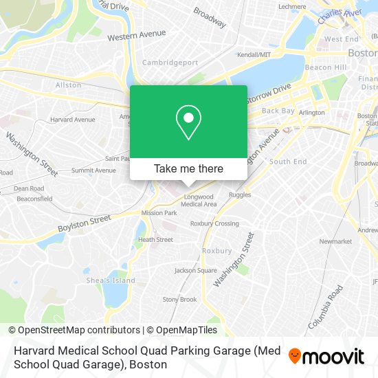 Harvard Medical School Quad Parking Garage (Med School Quad Garage) map