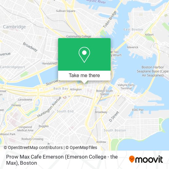Mapa de Prow Max Cafe Emerson (Emerson College - the Max)