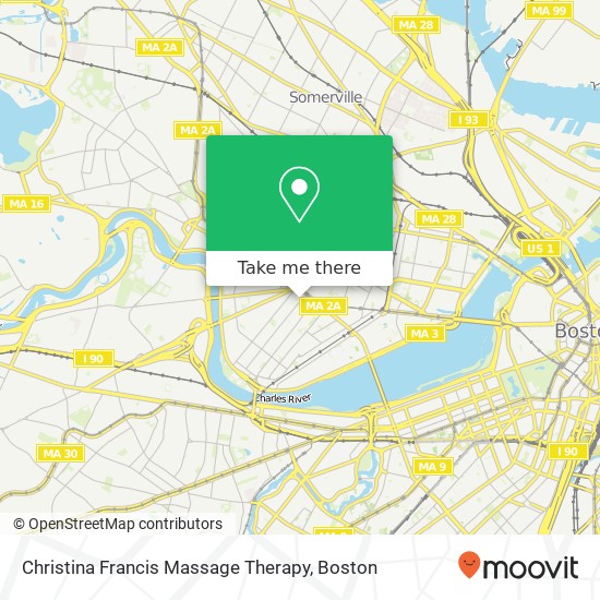 Christina Francis Massage Therapy map