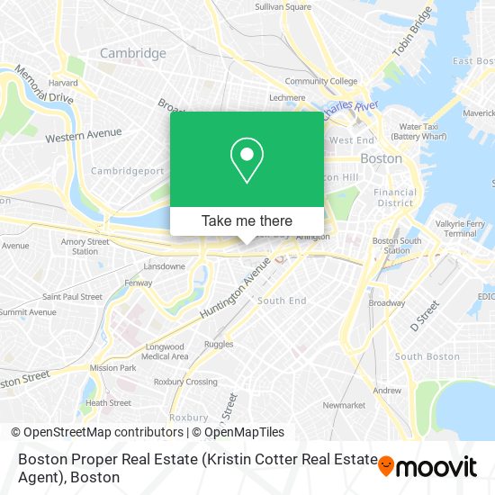 Mapa de Boston Proper Real Estate (Kristin Cotter Real Estate Agent)