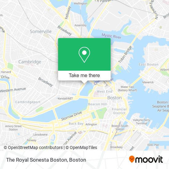 The Royal Sonesta Boston map