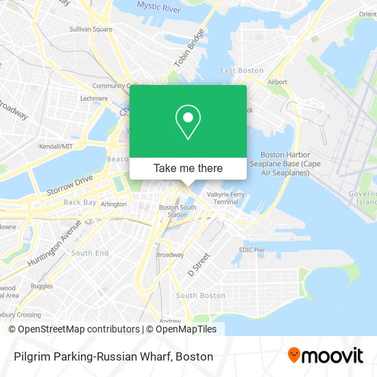 Pilgrim Parking-Russian Wharf map